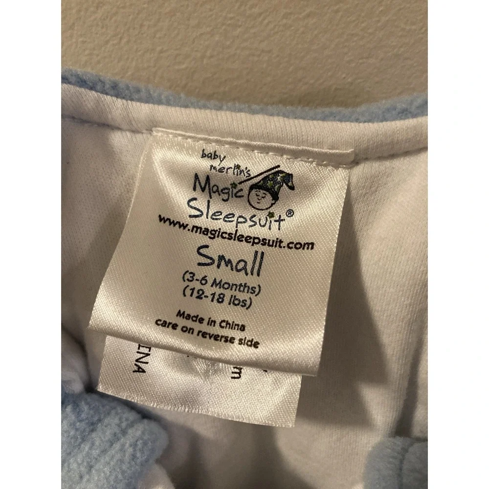 Baby Merlin's Sleepsack‎ Magic Sleepsuit Blue Size Small 3-6 Months 12-18 lbs